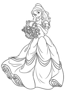 Принцесса с корзинкой цветов